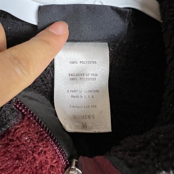 Vintage Patagonia Women's R2 Regulator Polartec Maroon Jacket Medium Fleece - Picture 10 of 11